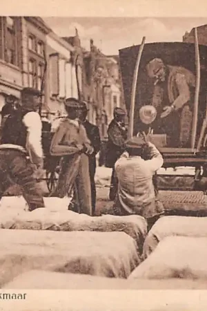 Alkmaar Kaasmarkt Het lossen van de kazen Vintage HC49248 Tylko dziś