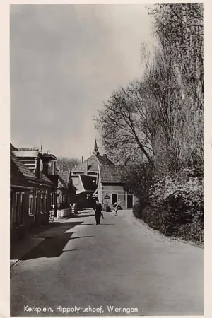 Wieringen Hippolytushoef Kerkplein Wieringermeer 1951 HC47801 Oryginalny