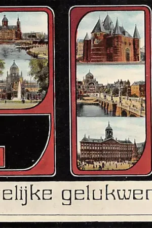 Amsterdam Hartelijke Gelukwensch 1907 9 afbeeldingenHC46831 Premium