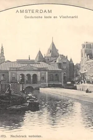 Amsterdam Geldersche Kade en Vischmarkt 1900 HC45510 Oferta limitowana