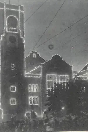 Amsterdam Verlicht beursgebouw t.g.v. Bezoek President Fallieres HC38965 Oryginalny