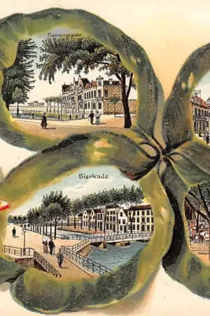 Wysoka jakość Purmerend Bierkade Kaasmarkt Koemarkt Heerengracht 1905 Reliëfkaart HC33857