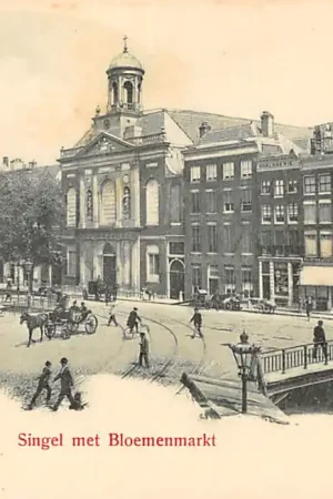 Amsterdam Singel met Bloemmarkt HC30034 Rabat