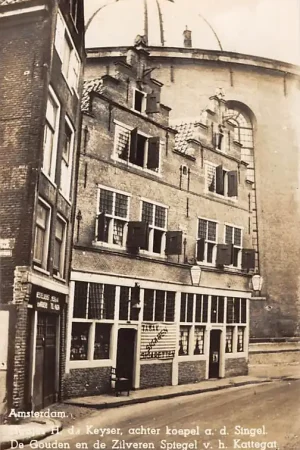 Amsterdam Huisjes H. de Keijser, koepel a.d. Singel. De Gouden en Zilevern Spiegel v.h. Kattegat HC29526 Wysoka jakość