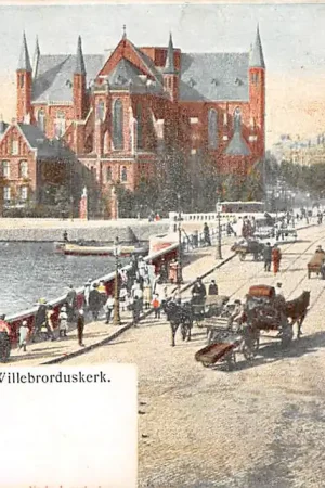 Rabat Amsterdam Amstelbrug met Willebrorduskerk 1900 HC28100