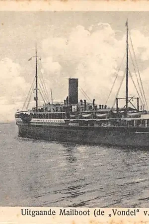 IJmuiden Uitgaande mailboot de Vondel van de Mij. Nederland HC26168 Ostatnia szansa