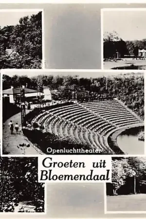 Premium Bloemendaal Huize De Boekhorst Gezicht vanaf 't Kopje Openluchtttheater Wildhoefplantsoen en Pannekoekenhuisje Haarlem HC23015