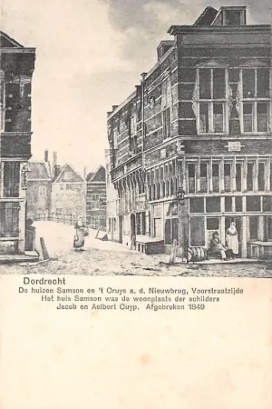 Tylko dziś Dordrecht De huizen Samson en 't Cruys a.d. Nieuwbrug, Voorstraatzijde HC21798
