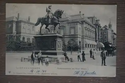 Den Haag Ruiterstandbeeld van Prins Willem I Autentyczny