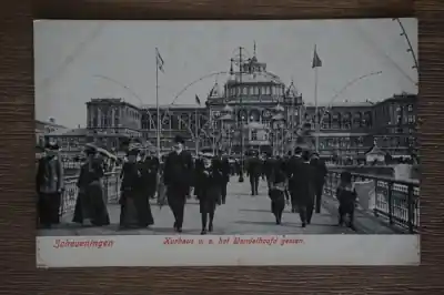 Scheveningen Kurhaus vanaf het Wandelhoofd gezien Wysoka jakość