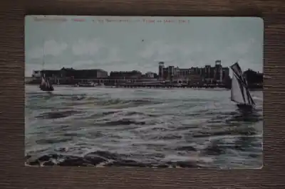 Scheveningen Gezicht vanaf het Wandelhoofd naar het Palace en Oranje hotel Wysoka jakość