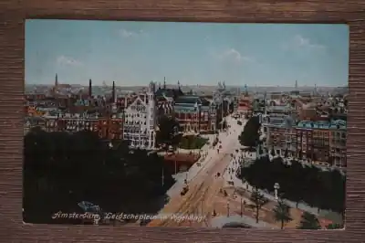 Amsterdam Leidscheplein in vogelvlucht Popularny