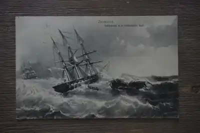 Autentyczny Zandvoort Schipbreuk b. d. Hollandsche kust