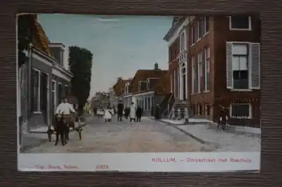 Kollum Dorpsstraat met Raadhuis Wyprzedaż