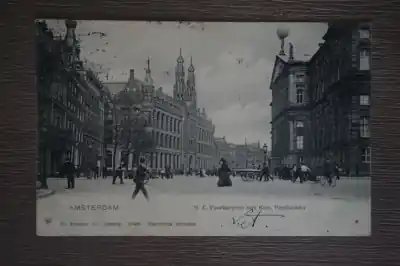 Autentyczny Amsterdam N. Z. Voorburgwal met Kow. Postkantoor