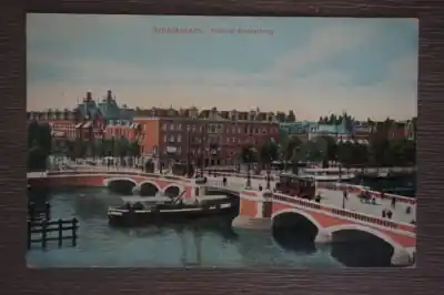 Amsterdam Nieuwe Amstelbrug Popularny