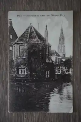 Delft Rietveldsche toren met nieuwe kerk Promocja