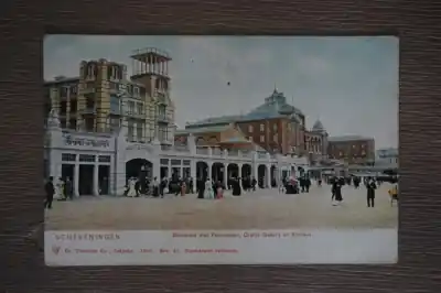 Autentyczny Scheveningen Boulevard met Palace hotel oranje gallerij en Kurhaus