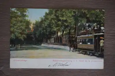 Den Haag Scheveningscheweg bij het hotel de La Promenade Autentyczny