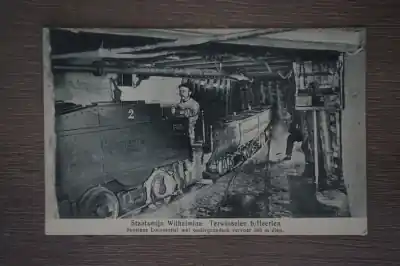 Heerlen Staatsmijn Wilhelmina Benzine locomotief met ondergrondsch vervoer 165m diep Nowość