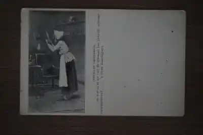 Ostatnia szansa Ansichtkaart met plaatje waarop een vrouw staat en daarbij een tekst