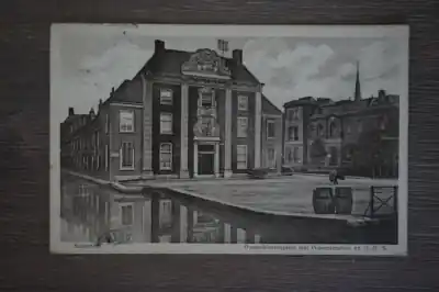 Schiedam Overschiescheplein met Proveniershuis en H.B.S. Autentyczny