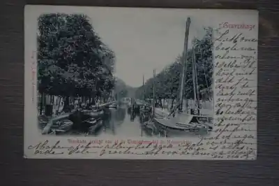 Den Haag Veenkade Gezicht vanaf de trapjes brug bij de Helmerstraat Nowość