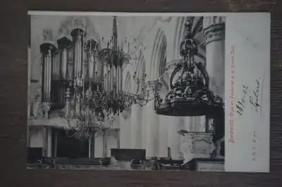Dordrecht Orgel en Preekstoel in de groote kerk Autentyczny