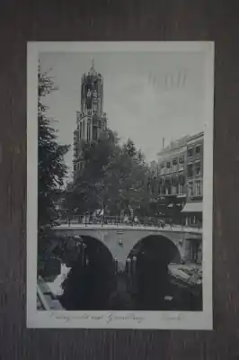 Bezpieczna płatność Utrecht Oude gracht met Gaardbrug