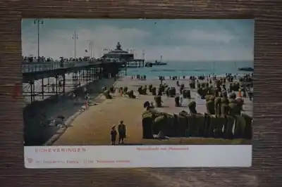 Scheveningen Wandelhoofd met pleizierboot Wyprzedaż