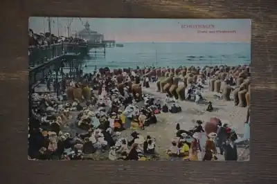 Scheveningen Strand met Wandelhoofd Wysoka jakość