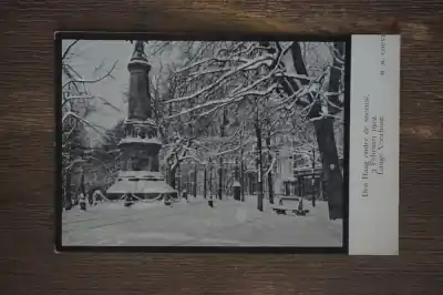 Den Haag Onder de sneeuw 3 Februari 1912 Lange Voorhout Oryginalny