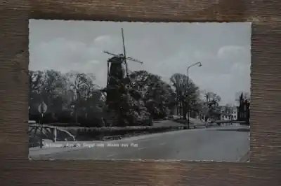 Alkmaar Aan de singel met Molen van Piet Autentyczny