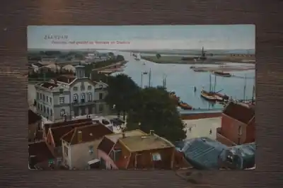 Zaandam Panorama met gezicht op Voorzaan en stadhuis Szybka dostawa
