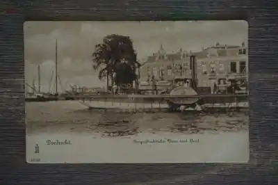 Dordrecht Zwijndrechtsche veer met pont Autentyczny