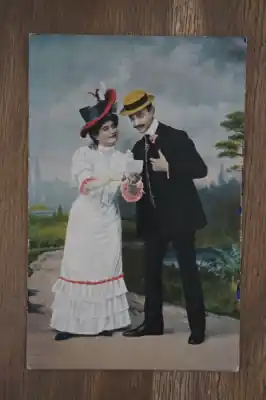 Fantasie ansichtkaart met een stelletje Oferta limitowana