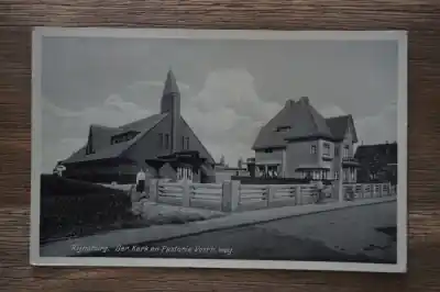 Rabat Rijnsburg Ger. kerk en pastorie voorh. weg