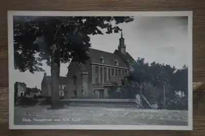 Autentyczny Sluis Hoogstraat met N. H. kerk